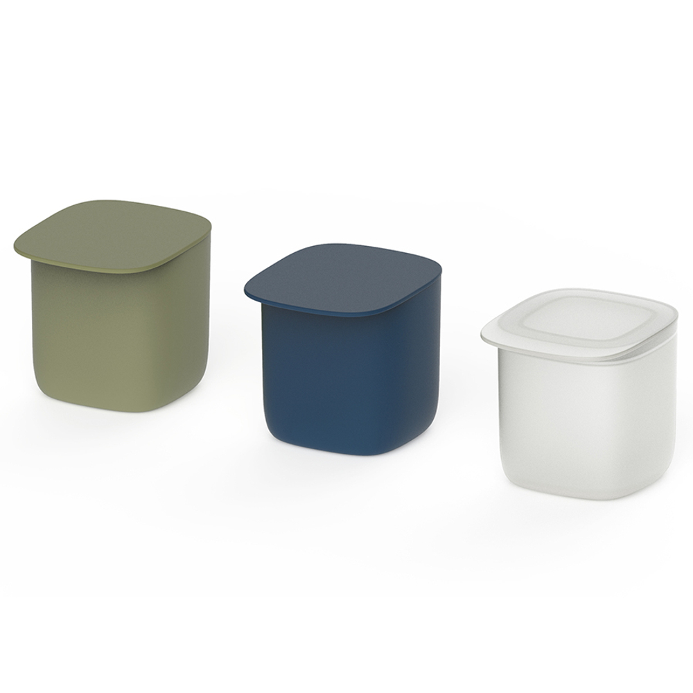 Контейнер для хранения 600мл Qualy с плоской крышкой белый