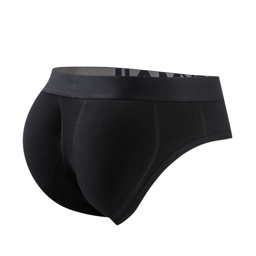 Мужские трусы брифы черные с push up JOCKMAIL JM2021-2