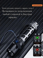 Фонарь Yemao YM-A6 2200лм 350м ( P80, 6 режимов, 1х18650 / 21700 ) -