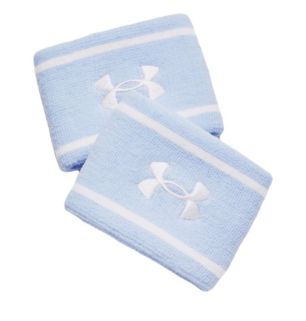 Теннисные напульсники Under Armour Striped Performance Terry Wristbands - Blue