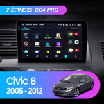 Teyes CC4 Pro 10,2" для Honda Civic 2005-2012