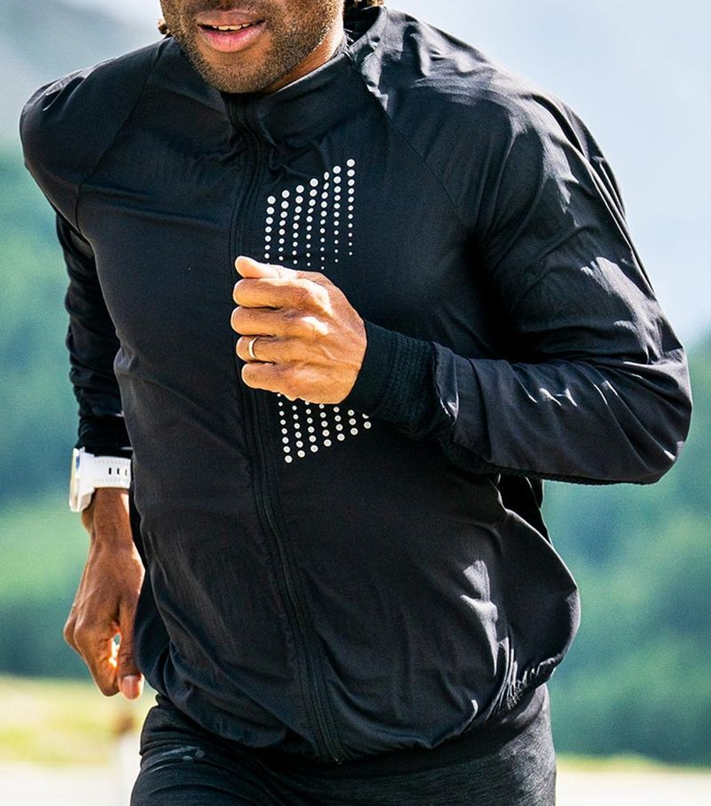 Куртка теннисная Compressport Hurricane Windproof Jacket - Black