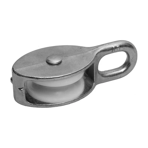 Блок для троса одинарный с нейлоновым роликом М30