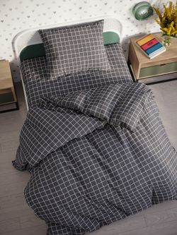 Пододеяльник Сказка "Клетка серая" 1,5-сп 145х215 см