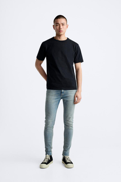ZARA ДЖИНСЫ SKINNY FIT, ЗЕЛЕНОВАТО-СИНИЙ