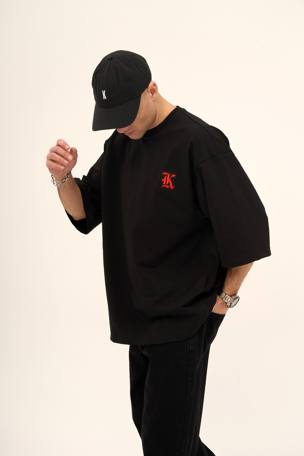 Футболка KUL'TURA "HYPERSIZE GOTH LOGO K" Черный