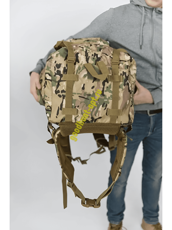 Тактический военный походный каркасный рюкзак 100 л Мультикам