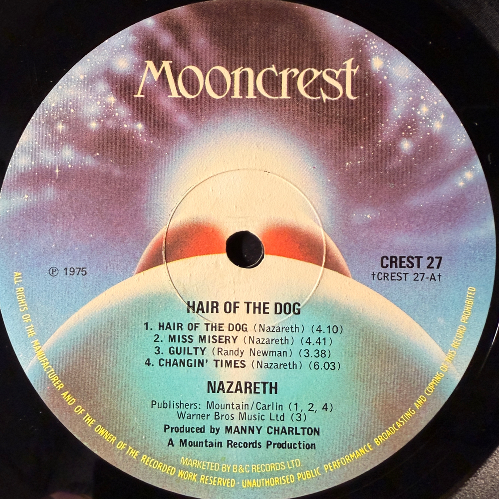 Nazareth ‎– Hair Of The Dog (Англия 1975г.) Т