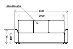 Диван "Марсель" (ANTONIO Bitter), Комфорт-S