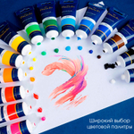 Краска акриловая DELI "Finenolo" художественная, глянцевая, 75 мл., черная, туба