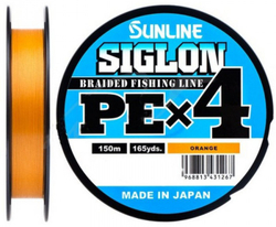 Шнур Sunline SIGLON PE4 150M (Orange) #3/50LB