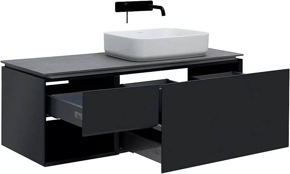 Тумба с раковиной Allen Brau INFINITY 120 1+1 антрацит матовый