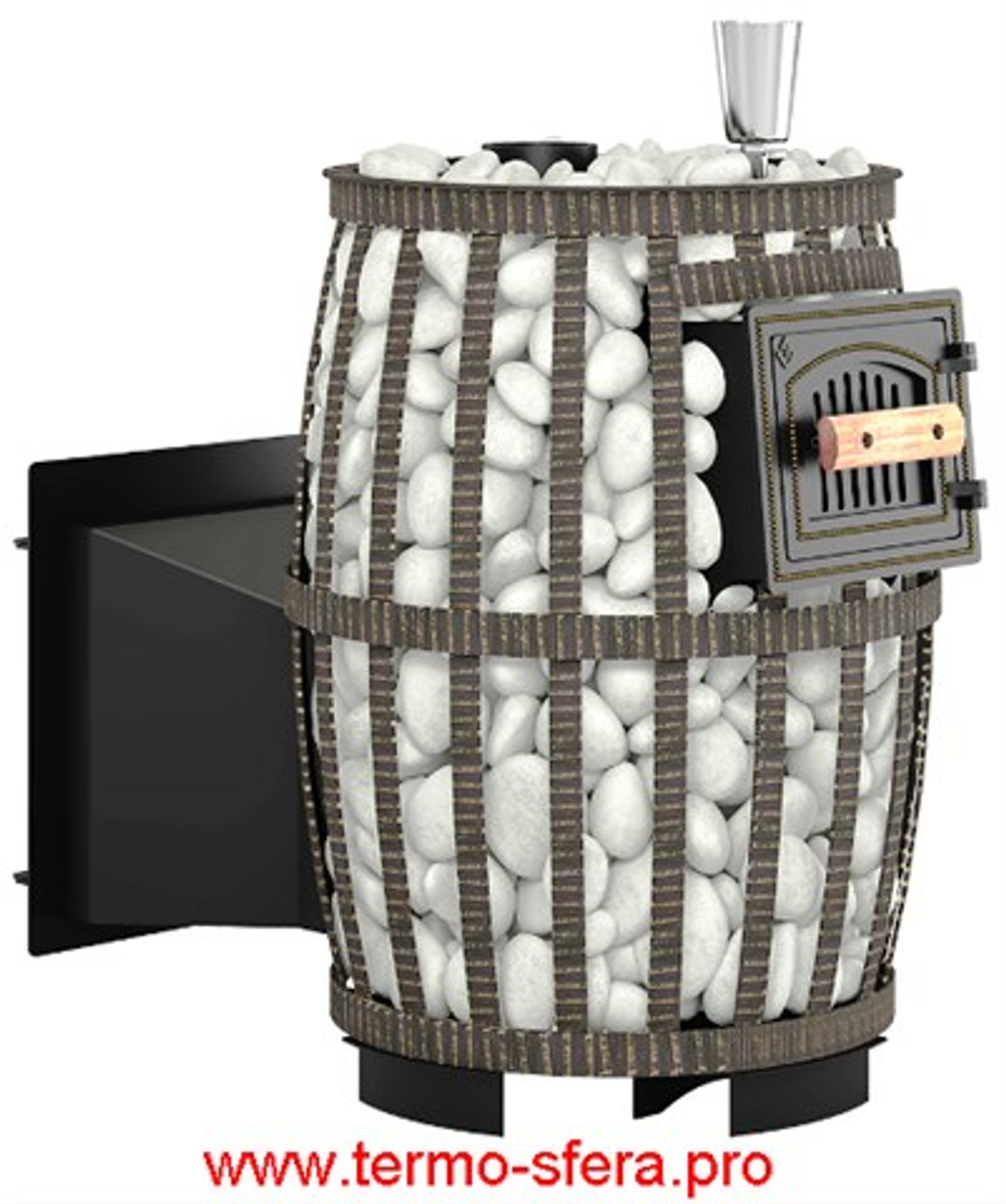 Печь ВЕЗУВИЙ Легенда Русский пар Ковка 18 Панорама "М"