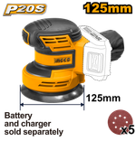 Аккумуляторная шлифовальная машина эксцентриковая INGCO CROSLI2001 20 В 125 мм