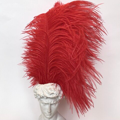 Перо страуса красное  2 сорт 30 - 35 см.