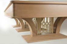 High-style Lux СБ 8 массив ясень/шпон ясеня (РП, №3, Сукно amp;quot;Euro Pro 50amp;quot; ш1.98м бургундия, Кожаная сетка, без ската, Накл. эл-в бриллиант)