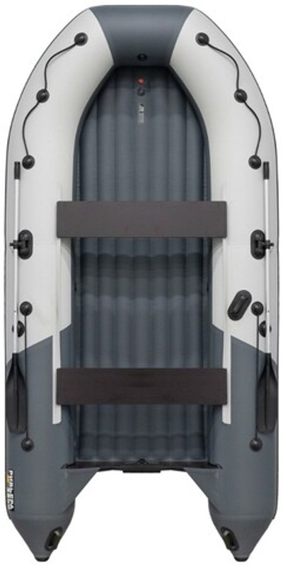 Лодка ПВХ РИВЬЕРА Компакт 3800 нднд "комби" светло-серый/графит