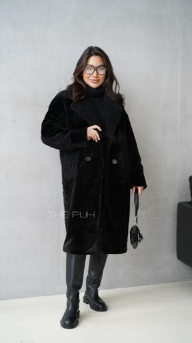 Шуба женская KRISTINA без утеплителя черный