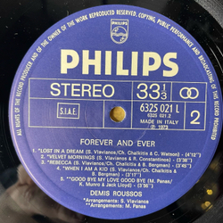 Винтажная виниловая пластинка LP D mis Roussos Forever And Ever (Италия 1973) Good Bye My Love Good Bye