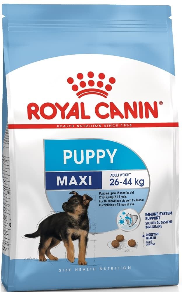 Сухой корм Royal Canin MAXI Puppy для щенков крупных пород до 15 месяцев (26-44кг), пакет 3кг