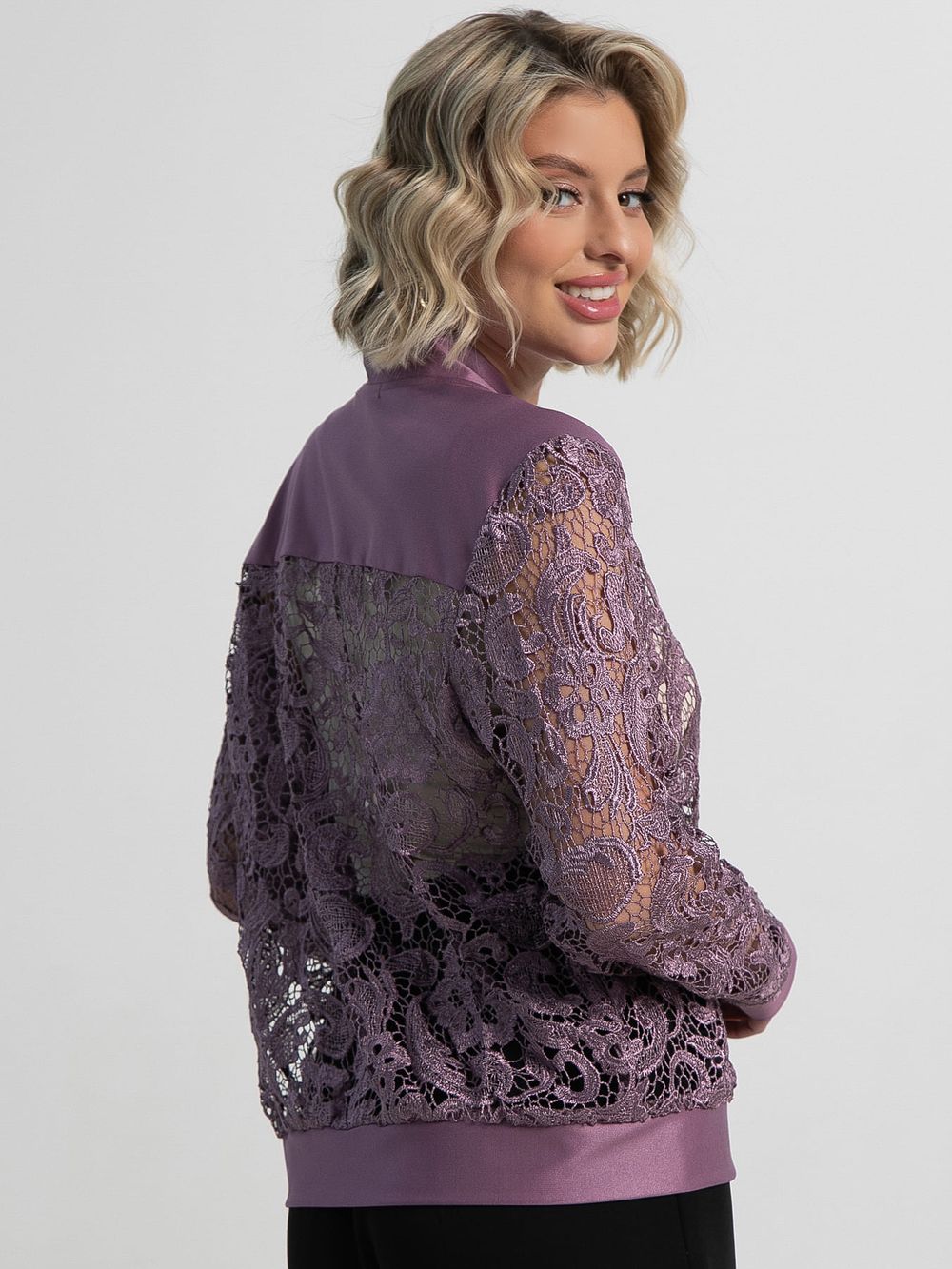 Жакет кружевной Индола (сиреневый) Б15325-3М LT Collection