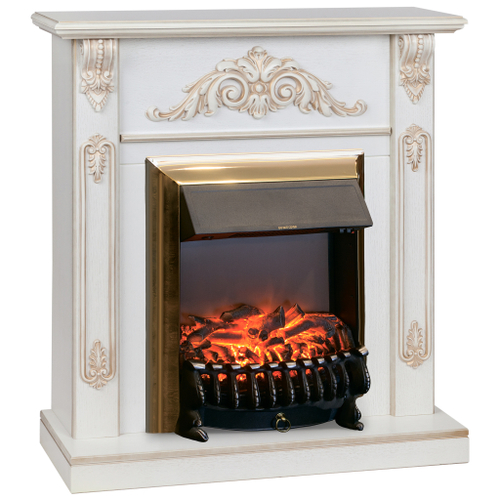 Каминокомплект Real Flame Anita WT с очагом Fobos Lux Brass