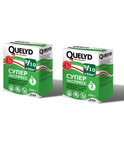 Клей обойный Quelyd Экспресс Супер, 0,25 кг 2шт