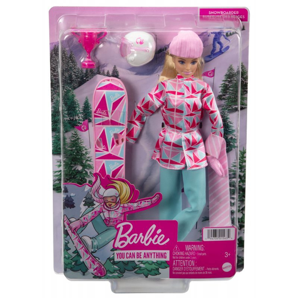 Barbie Winter Sports - Кукла сноубордист + аксессуары HCN32