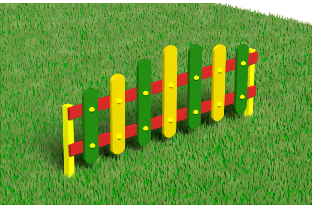 Красочный заборчик из влагостойкой фанеры, секция 1490х650 мм