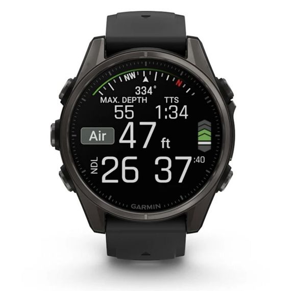Garmin Fenix 8 43 мм AMOLED Sapphire – карбоново-серый титан