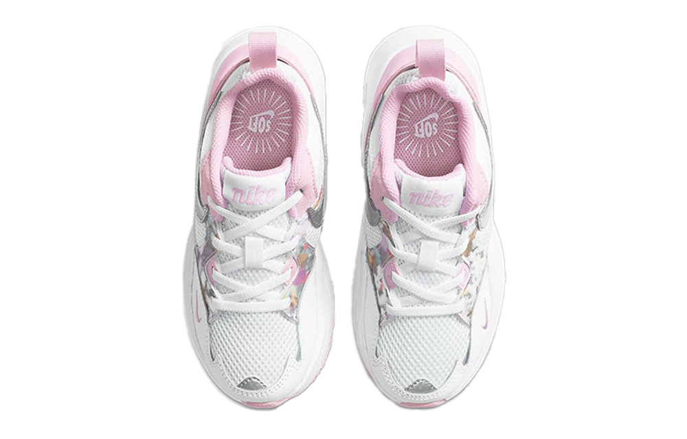 Middle-aged children's Nike Air Max Fusion SE low-top running shoes pink and white