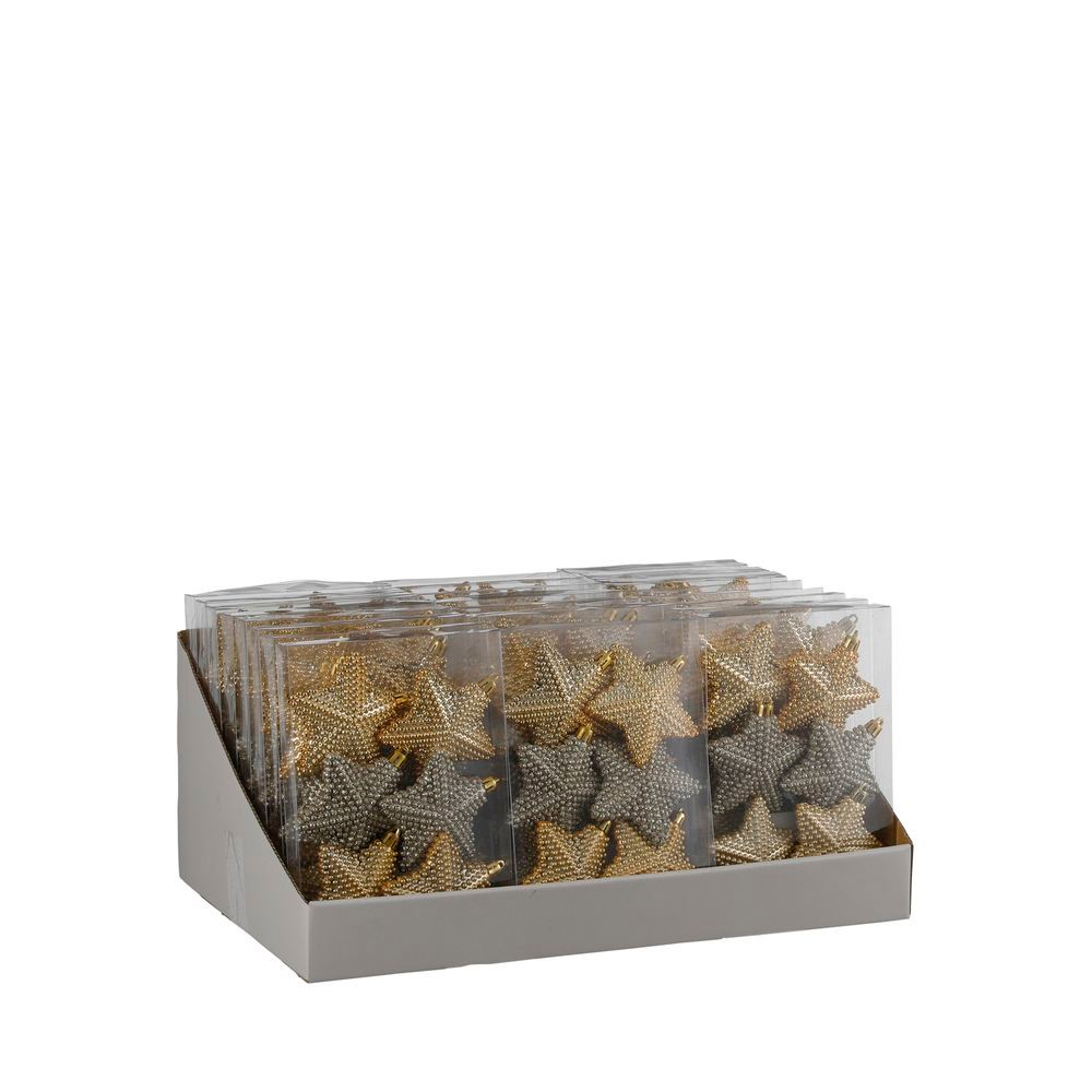 Набор елочных игрушек 6шт 8x0.5см House of Seasons Звезда золотой