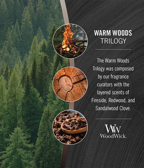 Летний лес, ароматическая свеча трилогия, WoodWick