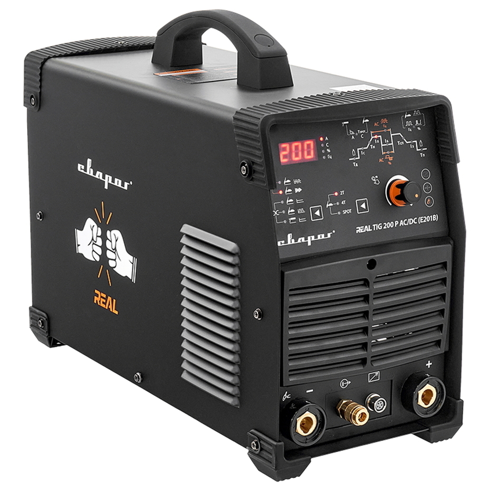 Инвертор сварочный TIG 200 P AC/DC "REAL" (E201B) Black (маска+педаль+перчатки)