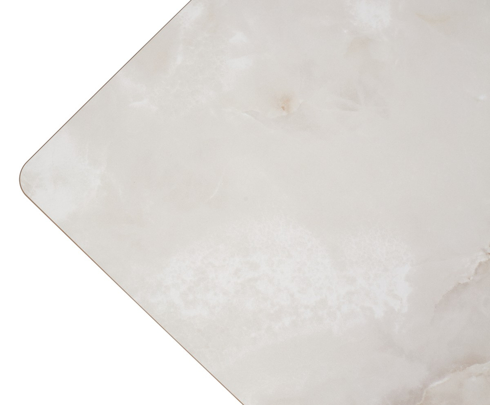 Стол ОРИГАМИ  240 AURA IVORY, керамика / Черный каркас М-City