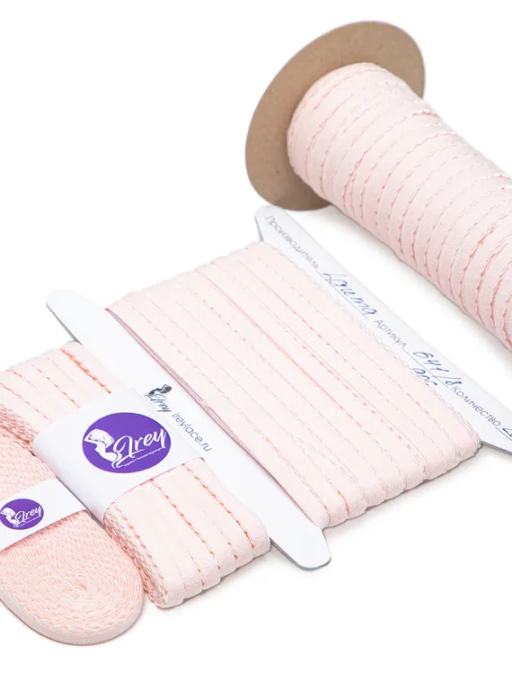 906 641/8 Резинка отделочная Lauma 8 мм, пастельно-розовый 906