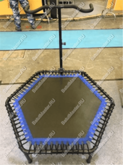 Каркасный батут с Т-образной ручкой, синий, диаметр 4 фт, шестиугольный