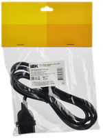 PRO Кабель питания 1,5м черный для PRO светильника светодиодного линейного 1020 и 1022 IEK