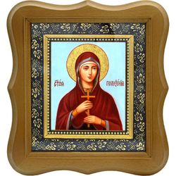 Поликсения Испанская, преподобная дева. Икона на холсте.