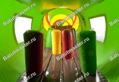 Коммерческий надувной батут "Тоннель веселый поезд"
