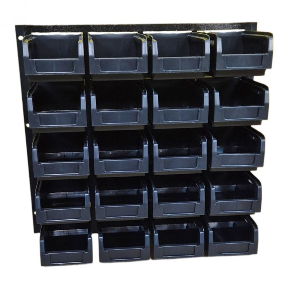 Держатель GAROPT для лотков 20шт (лотки в комплекте), крепление на стену или перфорированную панель