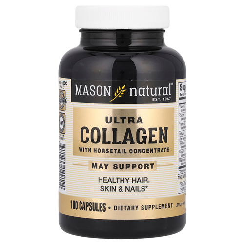 Mason Natural, Ultra Collagen с концентратом хвоща, 100 капсул
