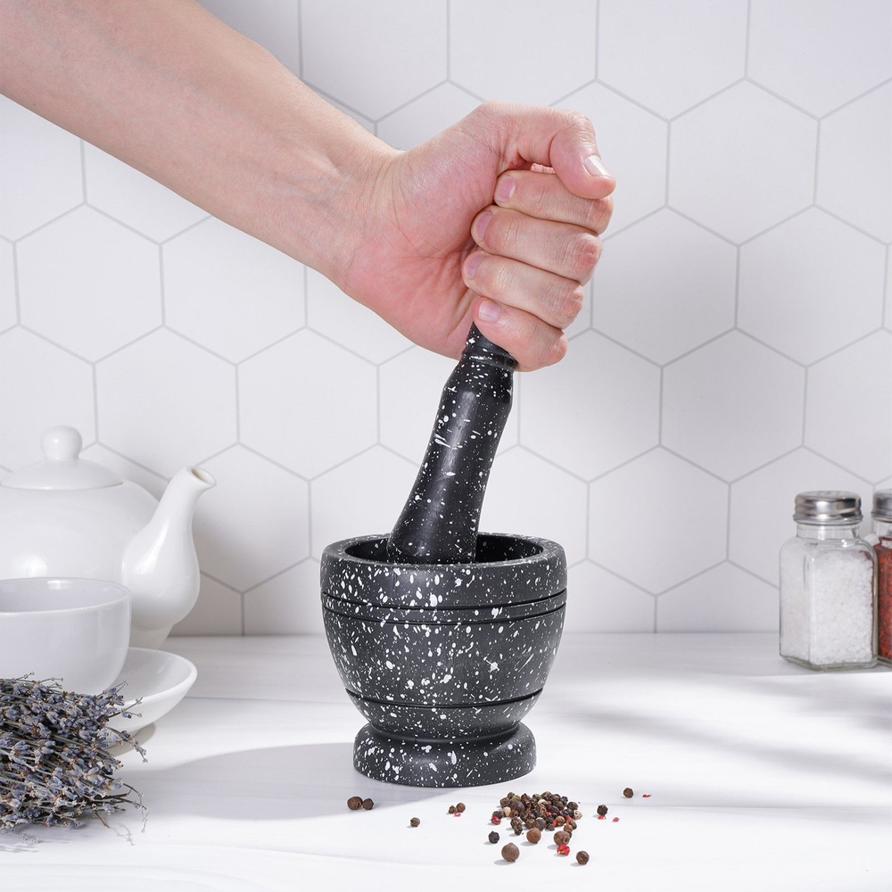 Ступка с пестиком «Чёрный камень»