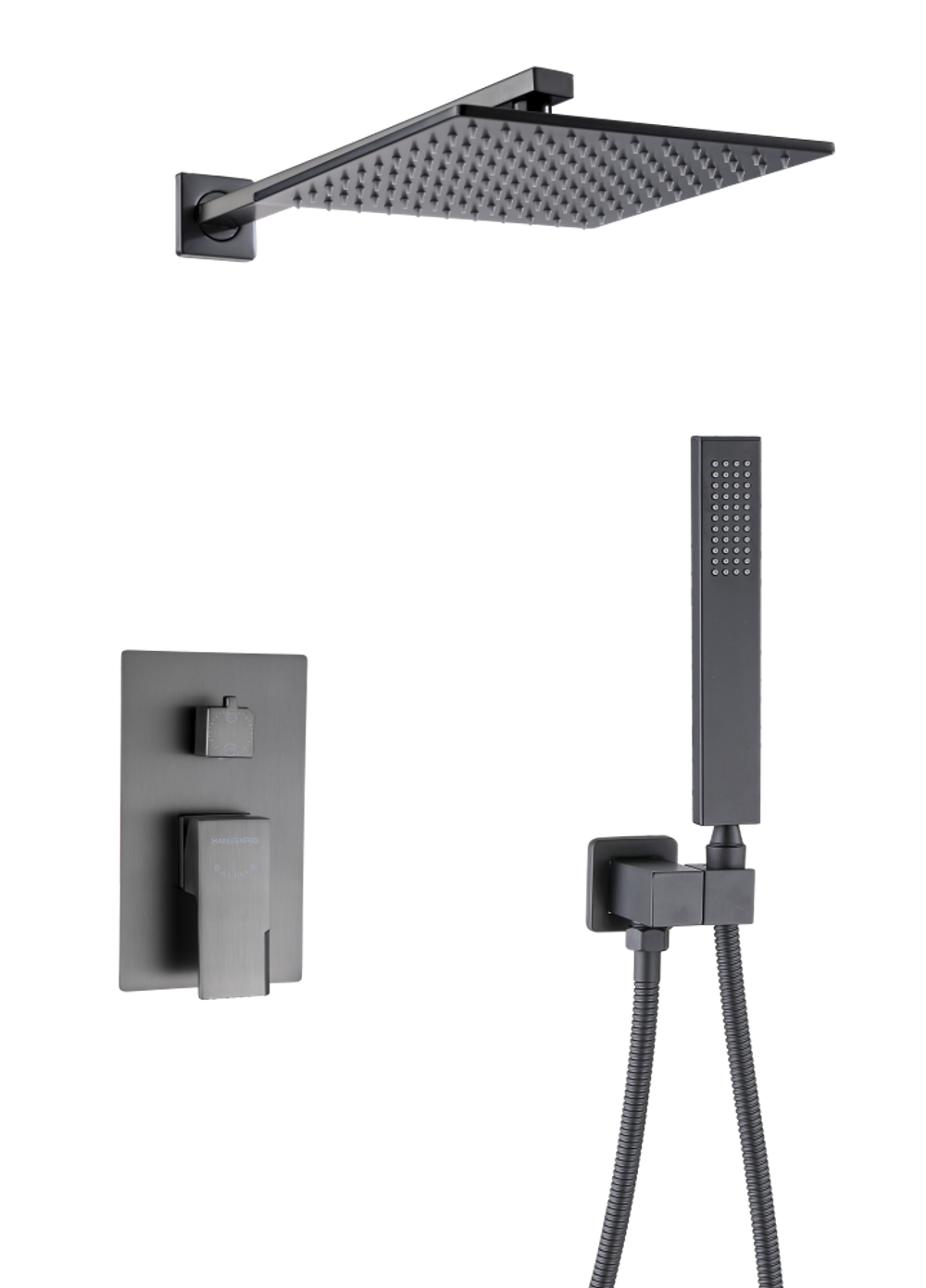 36095-P Смеситель встраиваемый для душа с 2-функ. (ГРАФИТ) HansenPRO (5/1шт)