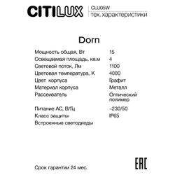 Citilux Dorn CLU05W LED Уличный настенный светильник Графит