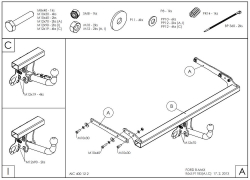 Фаркоп оцинкованный Galia F118A для Ford B-Max 2012-(паспорт и сертификат в комплекте)(без электрики)