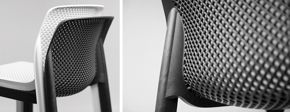 Стул пластиковый барный Nardi Net Stool, белый