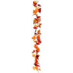 Лиана искусственная «Green garden» 170см клен, цвет оранжево-красный