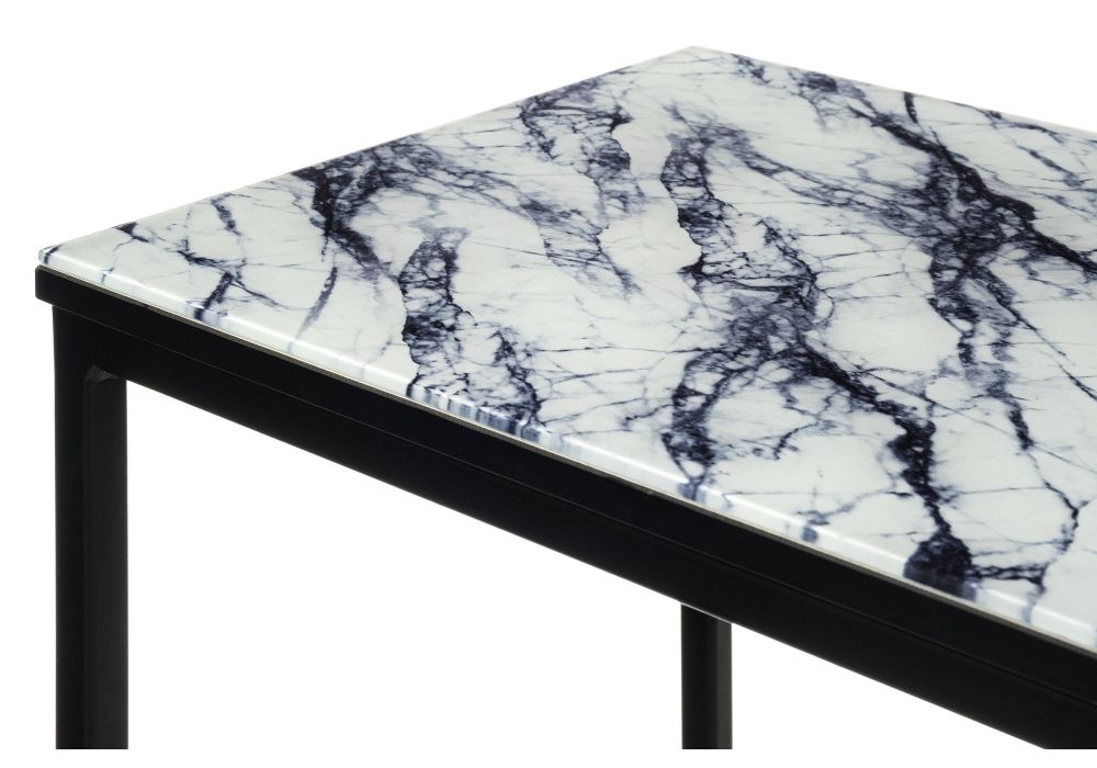 Журнальный столик Геркулес 30х34х62 белый мрамор