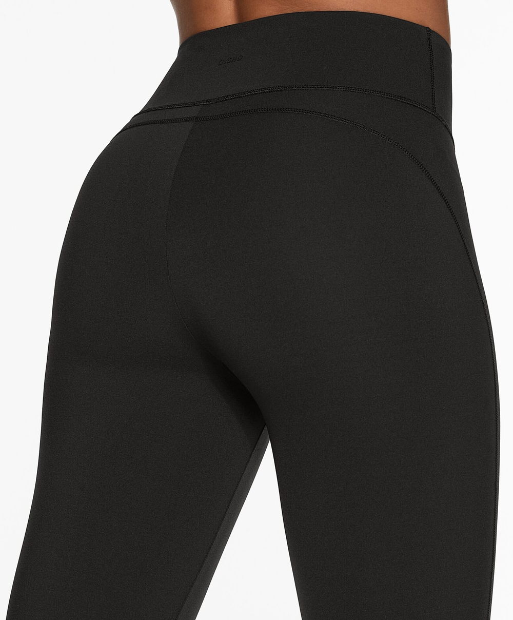 OYSHO Легинсы до щиколотки Compressive Running с высокой посадкой, 65 см, черный